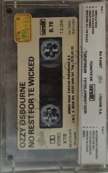 Ozzy Osbourne – No Rest For The Wicked KASET