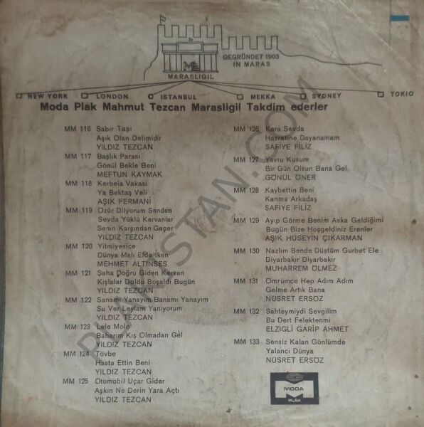 Yıldız Tezcan - Tövbe 45 LİK PLAK