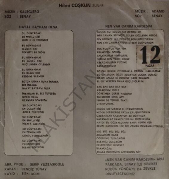 Şenay Hayat Bayram Olsa 45lik
