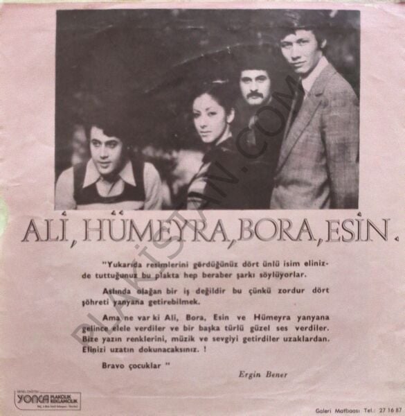 Hümeyra, Esin Engin, Ali Kocatepe, Bora Ayanoğlu – Akdeniz Şarkısı / Kendini Mutlu Hisset 45 LİK PLAK