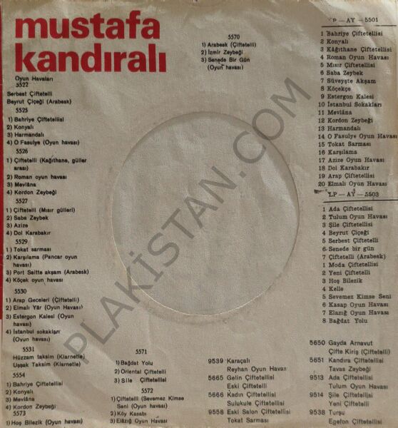 Mustafa Kandıralı - O Fasulye 45 LİK PLAK