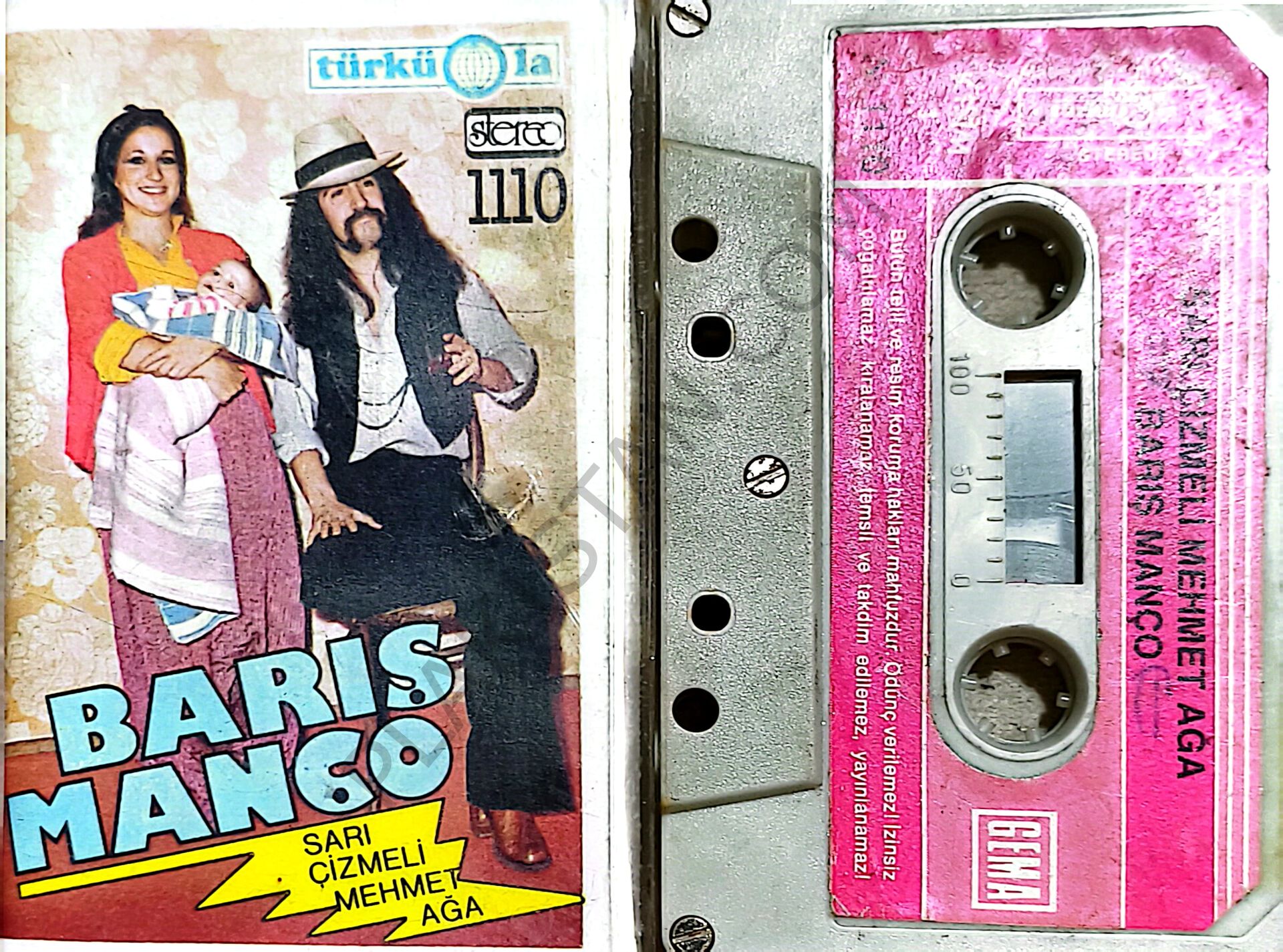 Barış Manço – Sarı Çizmeli Mehmet Ağa ALMAN TÜRKÜOLA KAĞIT BASKI KASET