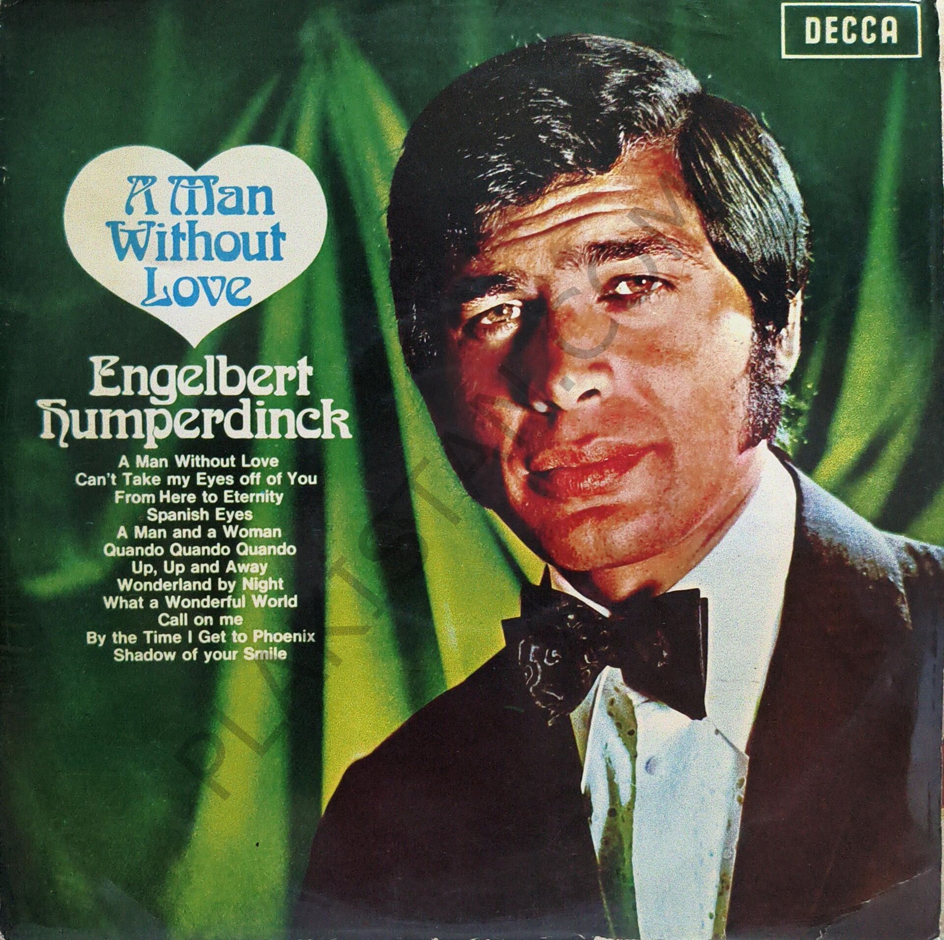 ENGELBERT HUMPERDINCK, A MAN WITHOUT LOVE 1968 LP PLAK