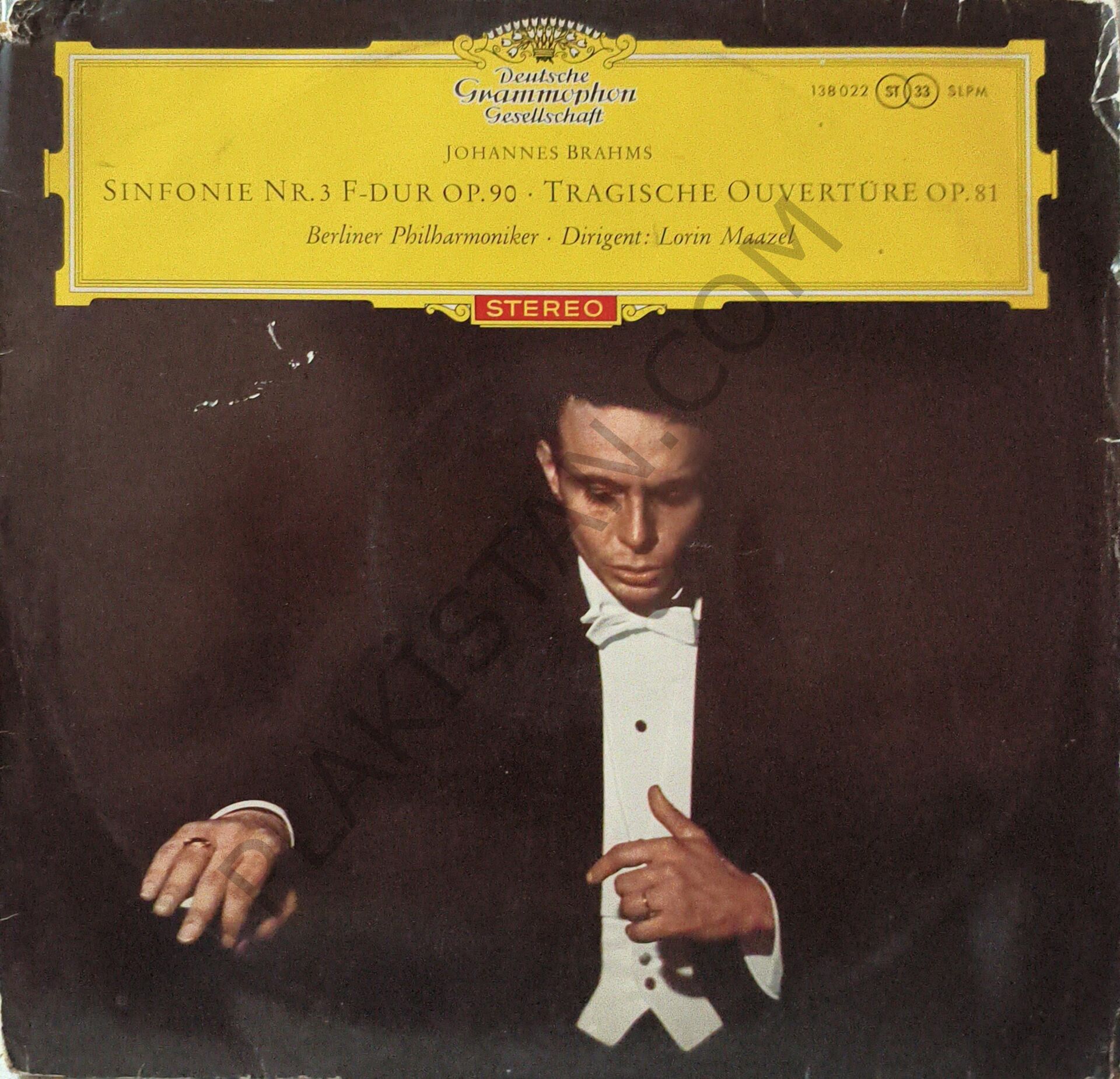 Johannes Brahms, Lorin Maazel, Berliner Philharmoniker – Sinfonie Nr. 3 F-Dur Op. 90 - Tragische Ouvertüre Op. 81 LP PLAK