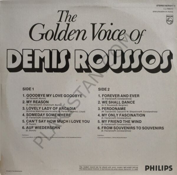 Demis Roussos – The Golden Voice Of Demis Roussos LP PLAK