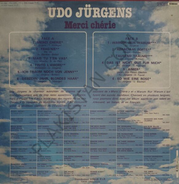 Udo Jürgens – Merci Cherie LP PLAK