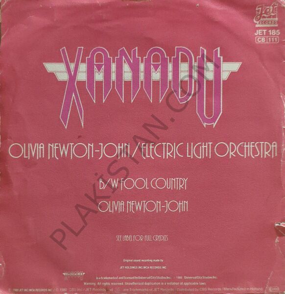 Olivia Newton-John, Electric Light Orchestra – Xanadu 45 LİK PLAK