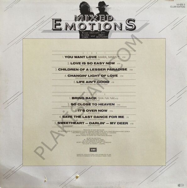 Mixed Emotions – Deep From The Heart LP PLAK