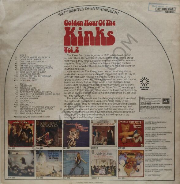 The Kinks Golden Hour Of The Kinks Vol 2 LP PLAK