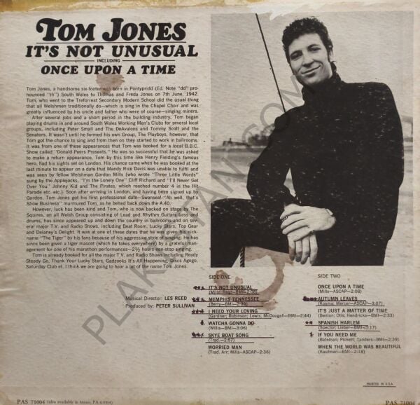 Tom Jones – It's Not Unusual LP PLAK