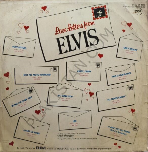 Elvis Presley – Love Letters From Elvis LP PLAK