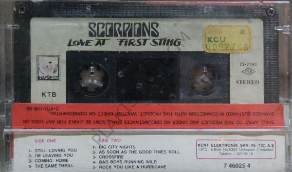 Scorpions Love At First Sting - KAĞIT BASKI KASET