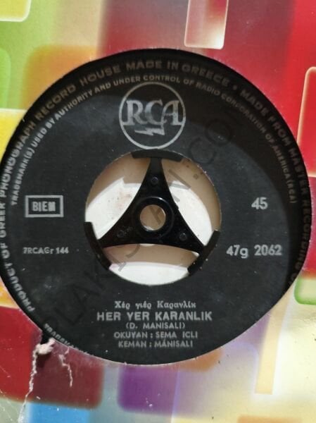 Sema İçli - ( Yunan Baskı ) Tiridine Bandım 45 LİK PLAK