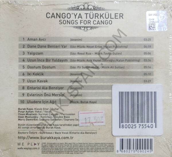 Burak Kaya Quartet - Cango'ya Türküler CD