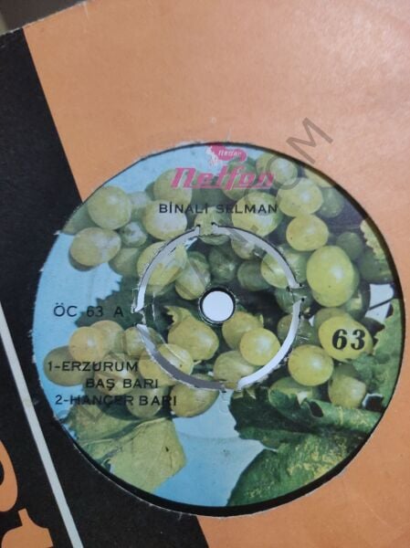 Binali Selman - Erzurum Baş Barı 45 LİK PLAK