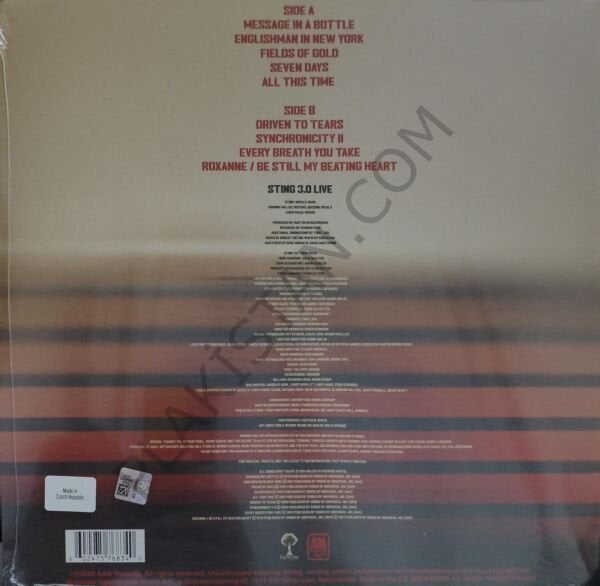 STING – 3.0 LIVE (2025) LP PLAK