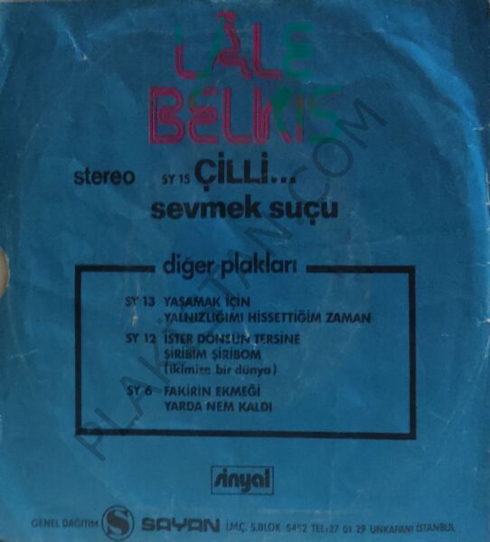 Lale Belkıs - Çilli Bom Bom 45 LİK PLAK