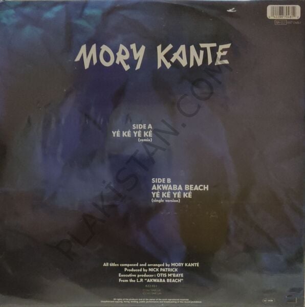 Mory Kante* – Yé Ké Yé Ké 45 devir MAXI LP PLAK