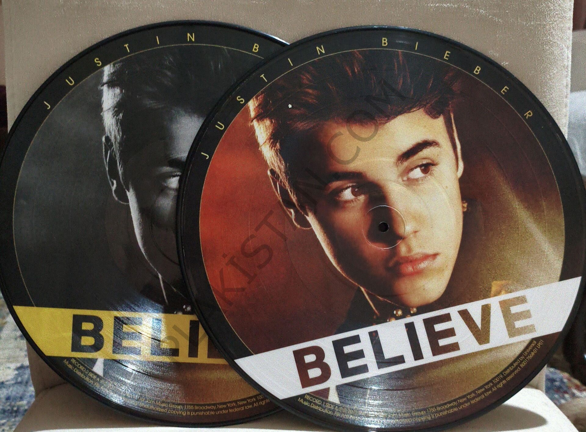 EXTREMELY RARE JUSTIN BIEBER AUTOGRAPHED PİCTURE 2 LP PLAK