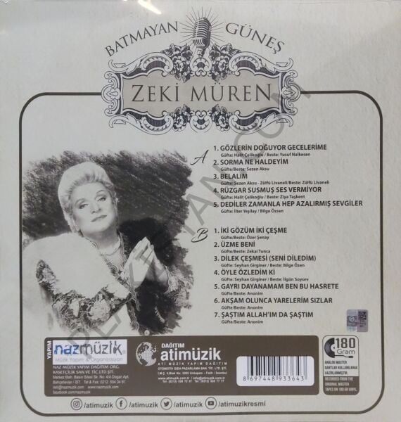 Zeki Müren Batmayan Güneş LP PLAK