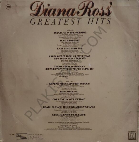 Diana Ross' Greatest Hits LP PLAK