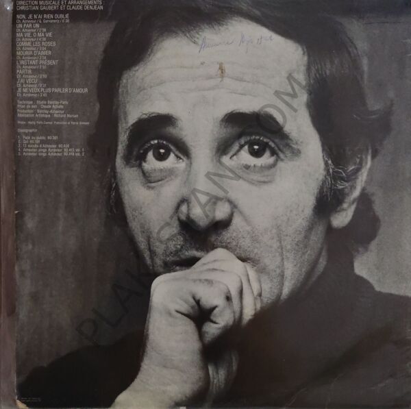 Charles Aznavour – Non, Je N'ai Rien Oublié LP PLAK