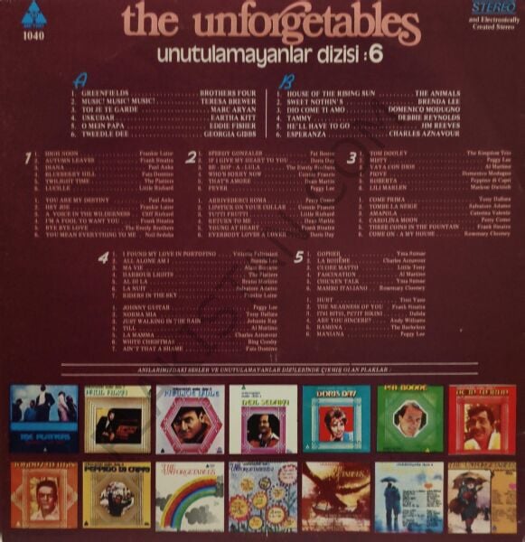 The Unforgetables / Unutulmayanlar Dizisi: 6 LP PLAK