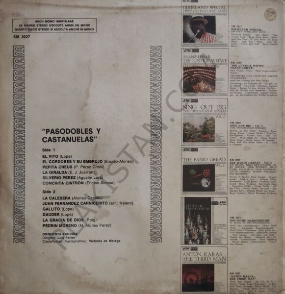 Orquesta Taurina*, Luis Ferrer - Victorita De Malaga – Pasodobles Y Castanuelas LP PLAK