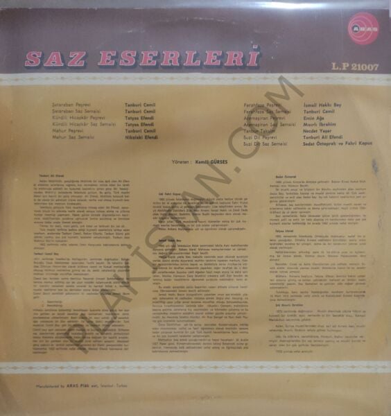 Saz Eserleri LP PLAK