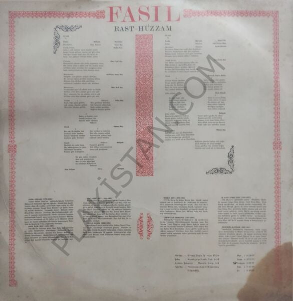 Fasıl Rast Hüzzam LP