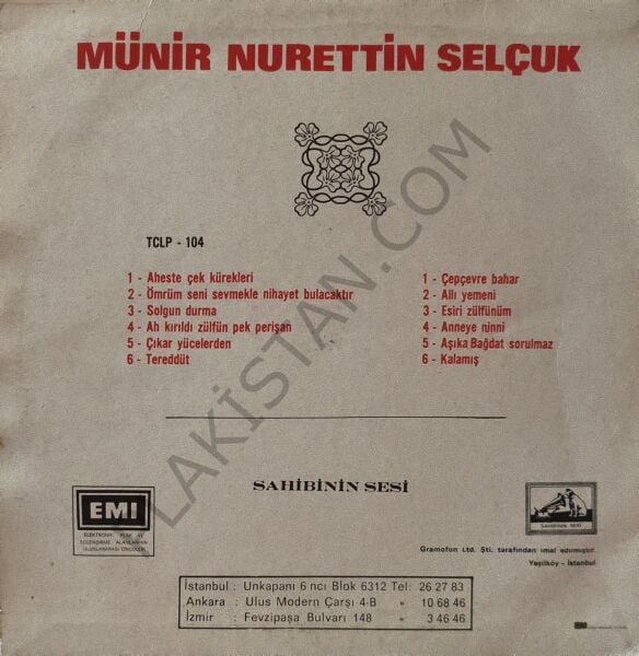 Münir Nurettin Selçuk & Aheste Çek Kürekleri LP PLAK