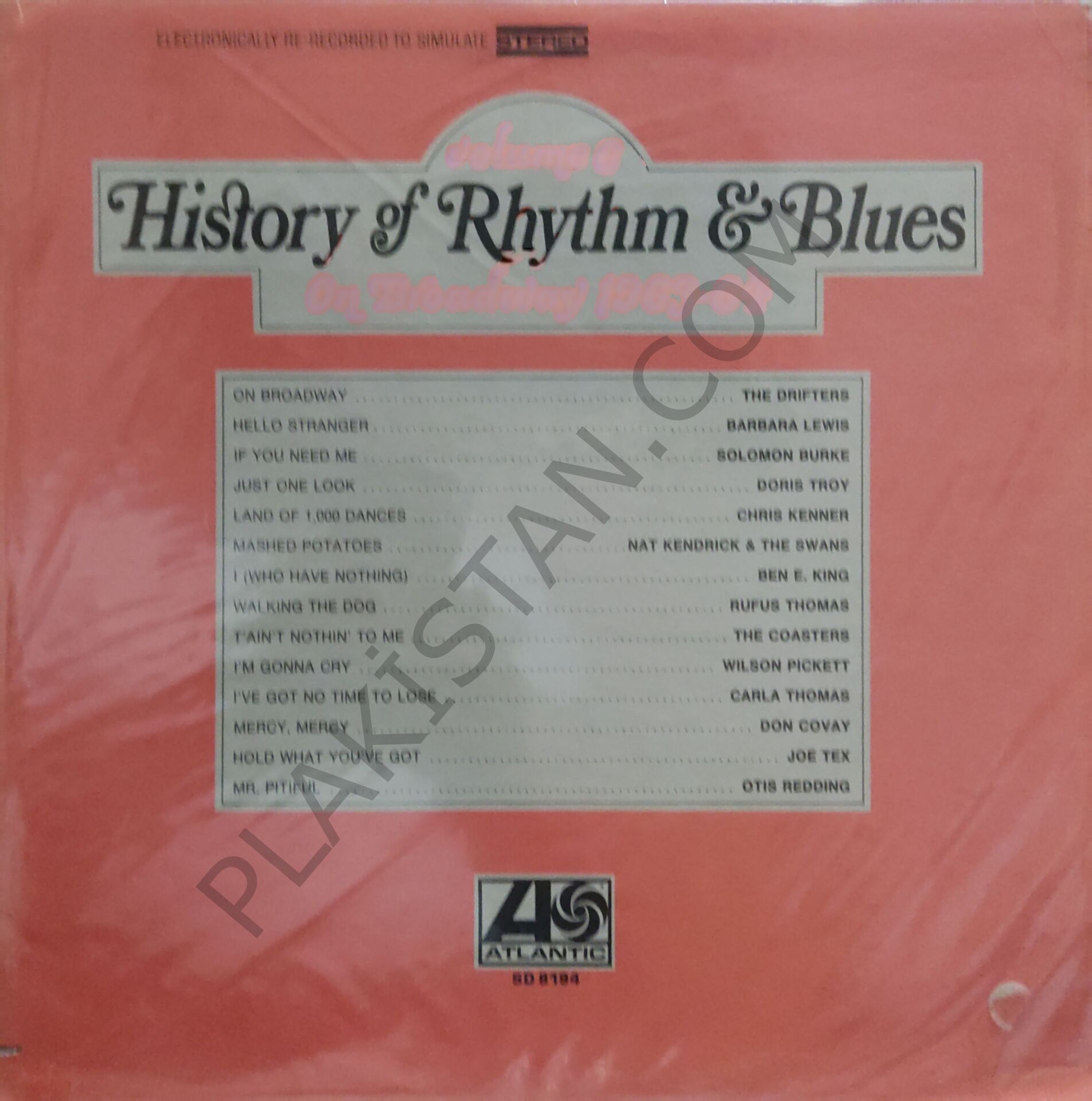 HISTORY OF RHYTHM & BLUES VOL. 6 - ON BROADWAY 1963 - 64 LP PLAK
