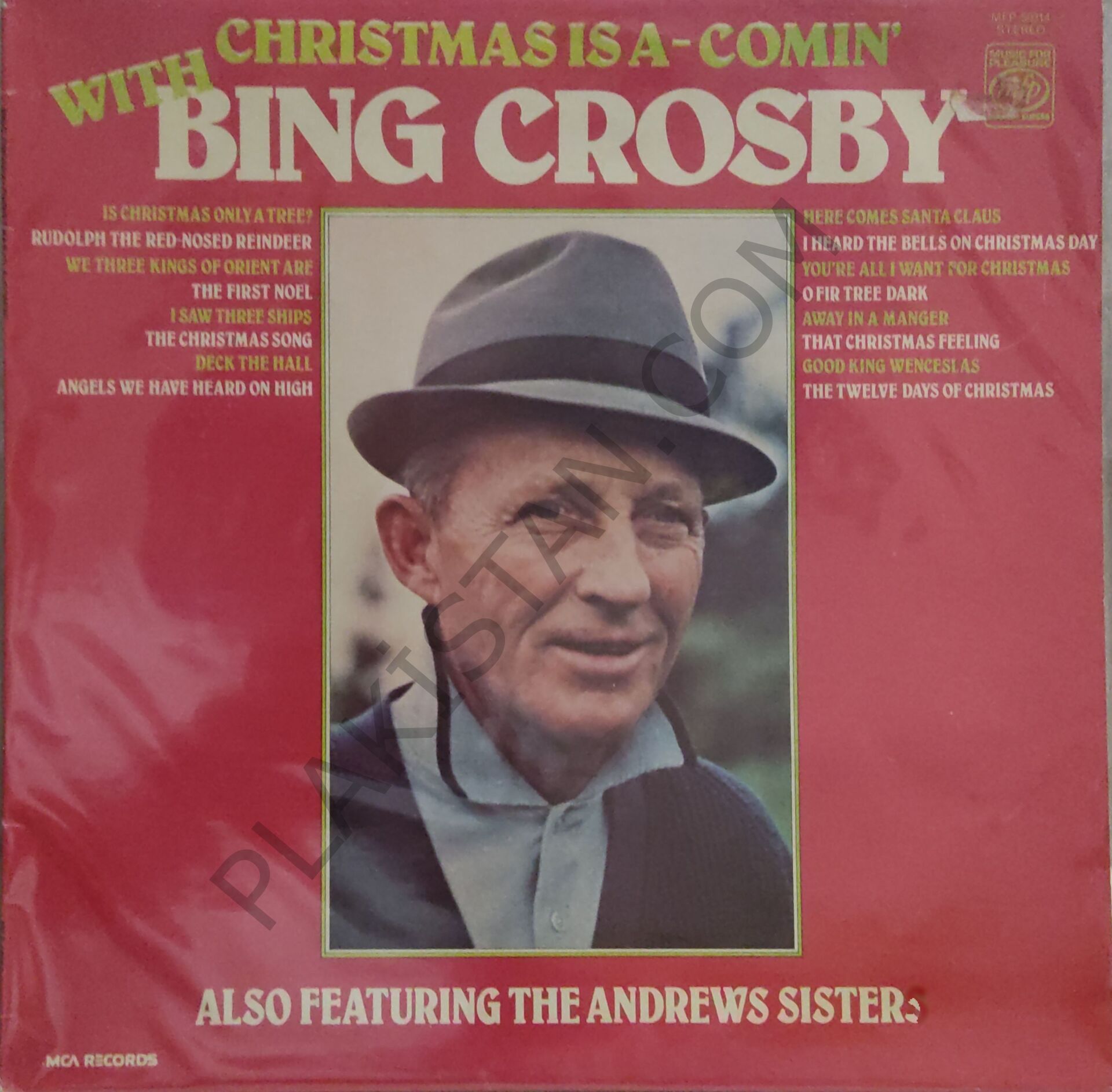 Christmas Is A-Comin' With Bing Crosby LP PLAK
