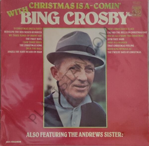 Christmas Is A-Comin' With Bing Crosby LP PLAK