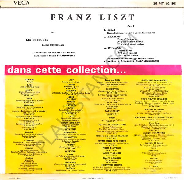 Franz Lıszt LP PLAK