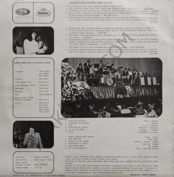 Durul Gence 10 İlk Konser LP