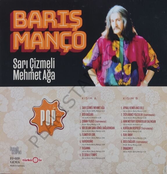 Barış Manço – Sarı Çizmeli Mehmet Ağa ALMAN BASKI LP PLAK