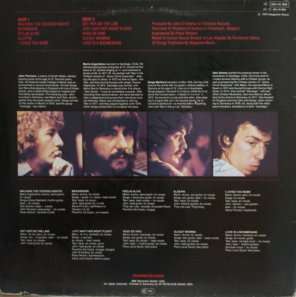 Santiago  – Walking The Voodoo Nights LP PLAK