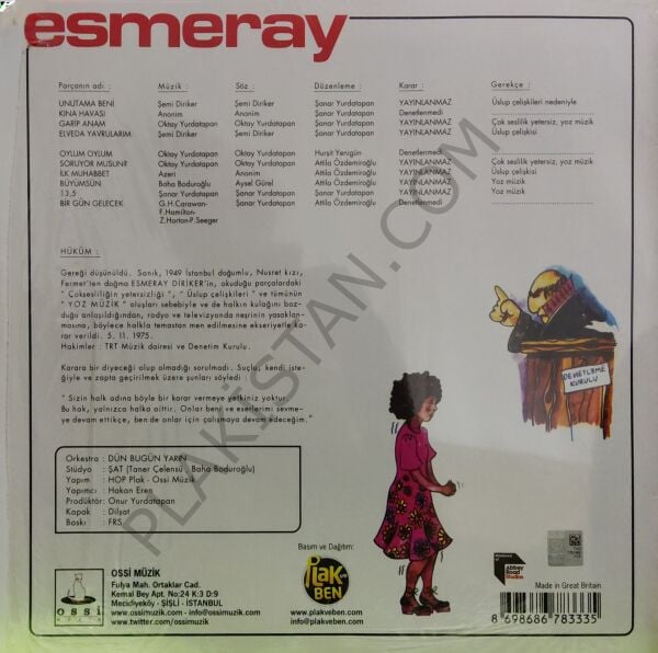 Esmeray – Yayınlanmaz LP PLAK