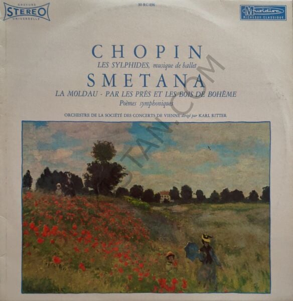 Chopin - Smetana  - Orchestre De La Société Des Concerts De Vienne* Dirigé Par Karl Ritter – Les Sylphides, Musique de Ballet / La Moldau - Par Les Près Et Les Bois De Bohème, Poèmes Symphoniques LP PLAK