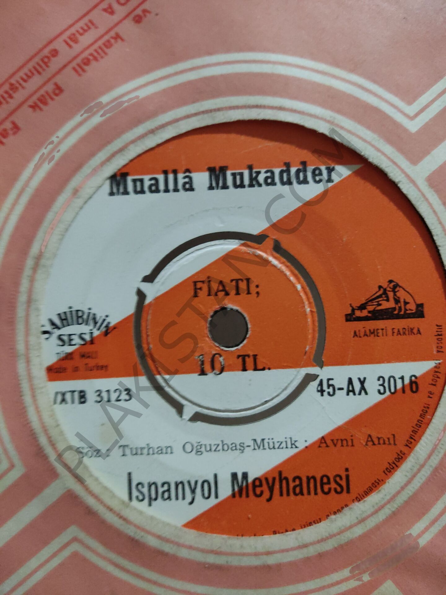 Mualla Mukadder - Bir ateşim yanarım - 45 lik PLAK