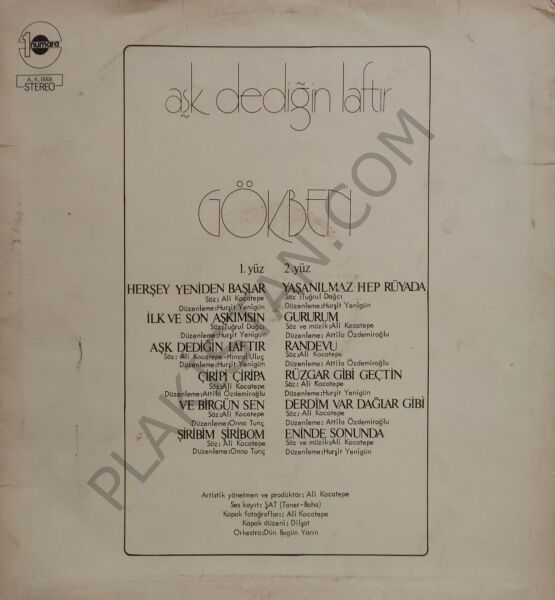 Gökben Aşk Dediğin Laftır LP