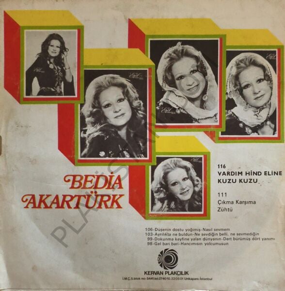 Bedia Akartürk - Dokunma keyfine yalan Dünya'nın 45 LİK PLAK