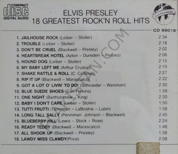 Elvis Presley – 18 Greatest Rock'n Roll Hits CD