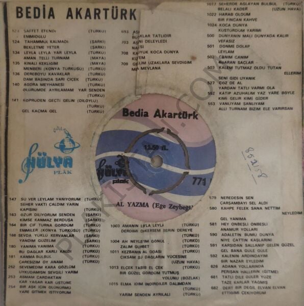 Bedia Akartürk & Ümmi gızın ağıdı 45 LİK PLAK