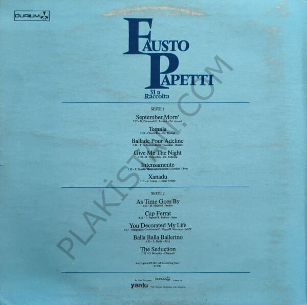 Fausto Papetti – 31a Raccolta LP PLAK