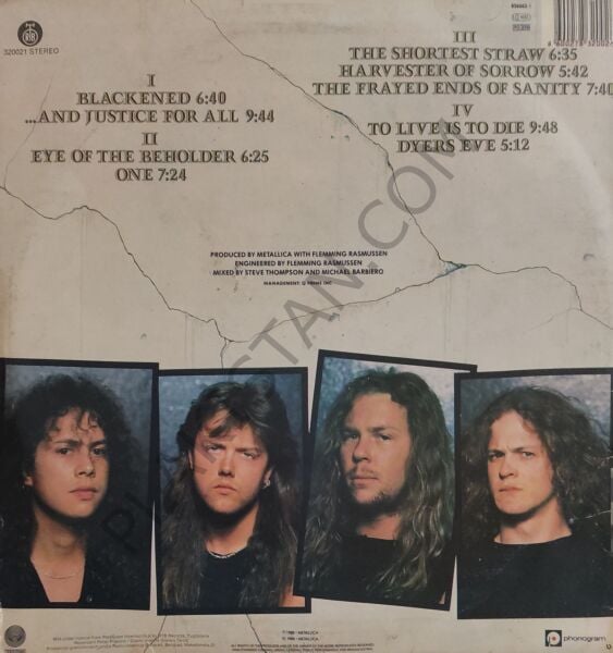 Metallica - ...And Justice For All (1988 BASKI ) 2 LP PLAK