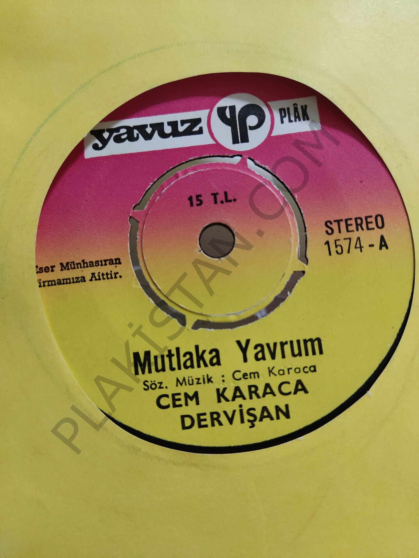 Cem Karaca - Mutlaka yavrum - 45 lik PLAK