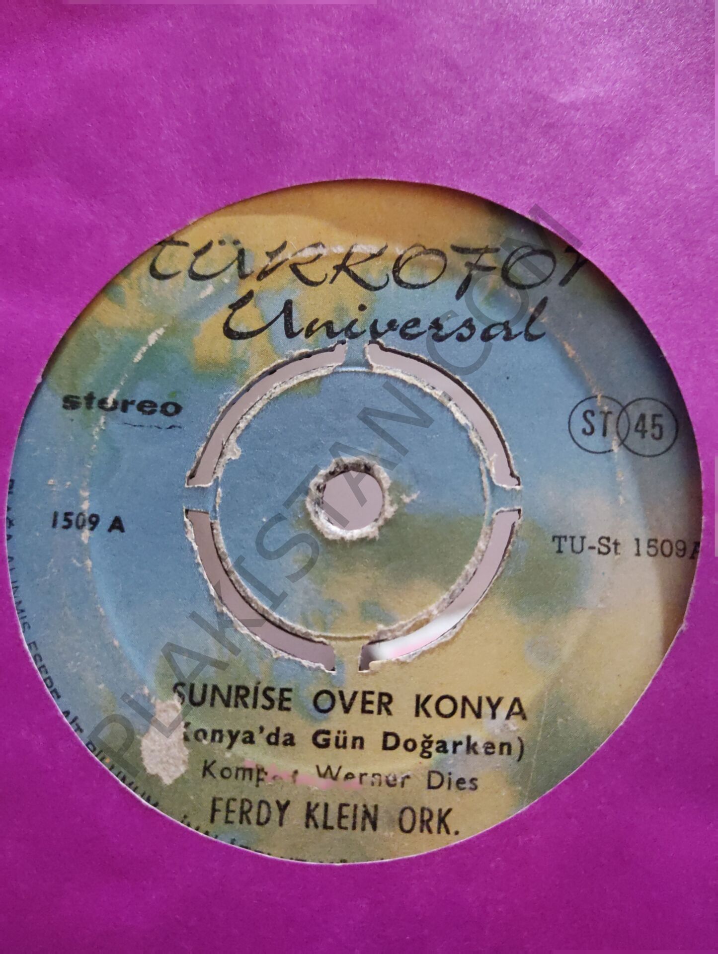 Ferdy Klein Ork. - Mevlana / Sunrise Over Konya 45 lik  PLAK