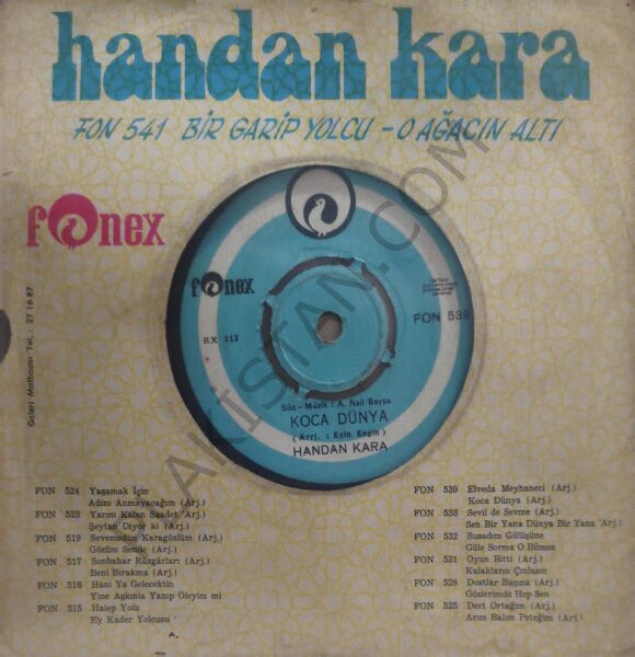 Handan Kara - Elvada Meyhaneci 45 LİK PLAK